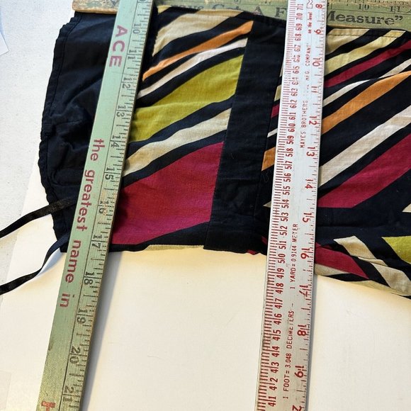 GAP Womens Strapless Dress size 12 Cotton Lightweight Geometric Green Pink Black - Picture 6 of 10